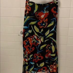 Chiffon printed bias skirt